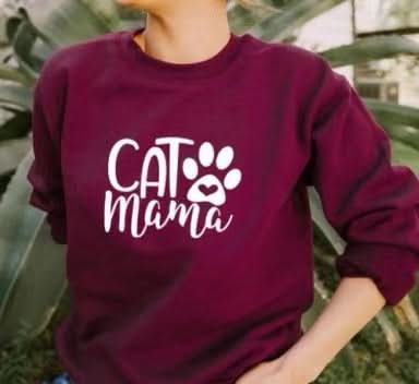 CAT MAMA Sweater Gift For Cats Lover CAT Mom Gift- Cats Mom Sweater - Cats Mom Gift -Cats Lover by PAWSOME PETS