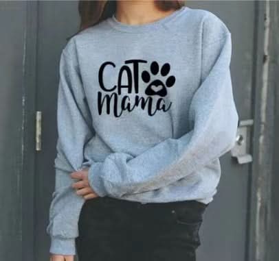 CAT MAMA Sweater Gift For Cats Lover CAT Mom Gift- Cats Mom Sweater - Cats Mom Gift -Cats Lover by PAWSOME PETS