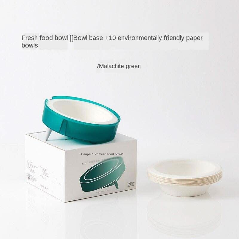 Replaceable Eco-Friendly Cat And Dog Food Bowl Set - The Freshfeed by Dog Hugs Cat
