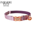 SMALL SIZE DOG & CAT COLLAR - SILVER PURPLE by Pawsomepetsnewyork