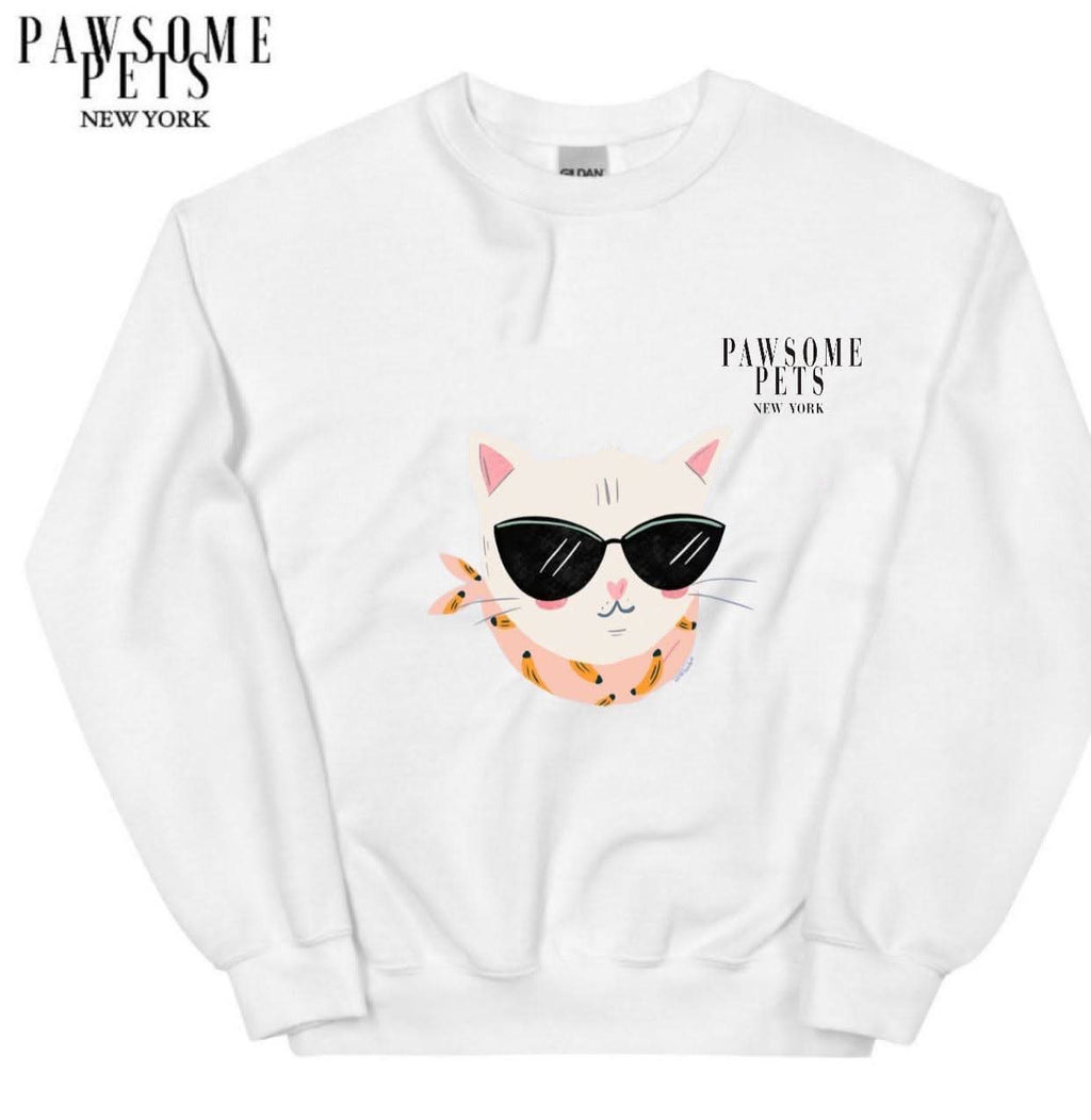 SWEATSHIRT - COOL CATS - BANANAS by Pawsomepetsnewyork