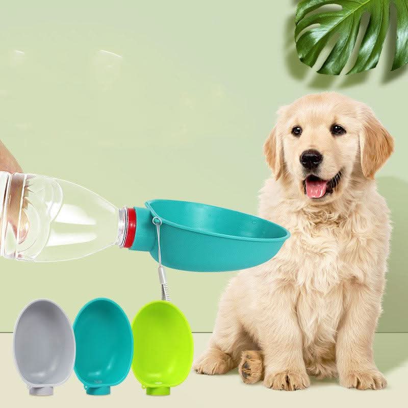Portable Dog Drinking Bowl Outdoor Water Feeding Pet Outside Water Cup Dog Kettle For Small Breeds Dogs by Dog Hugs Cat