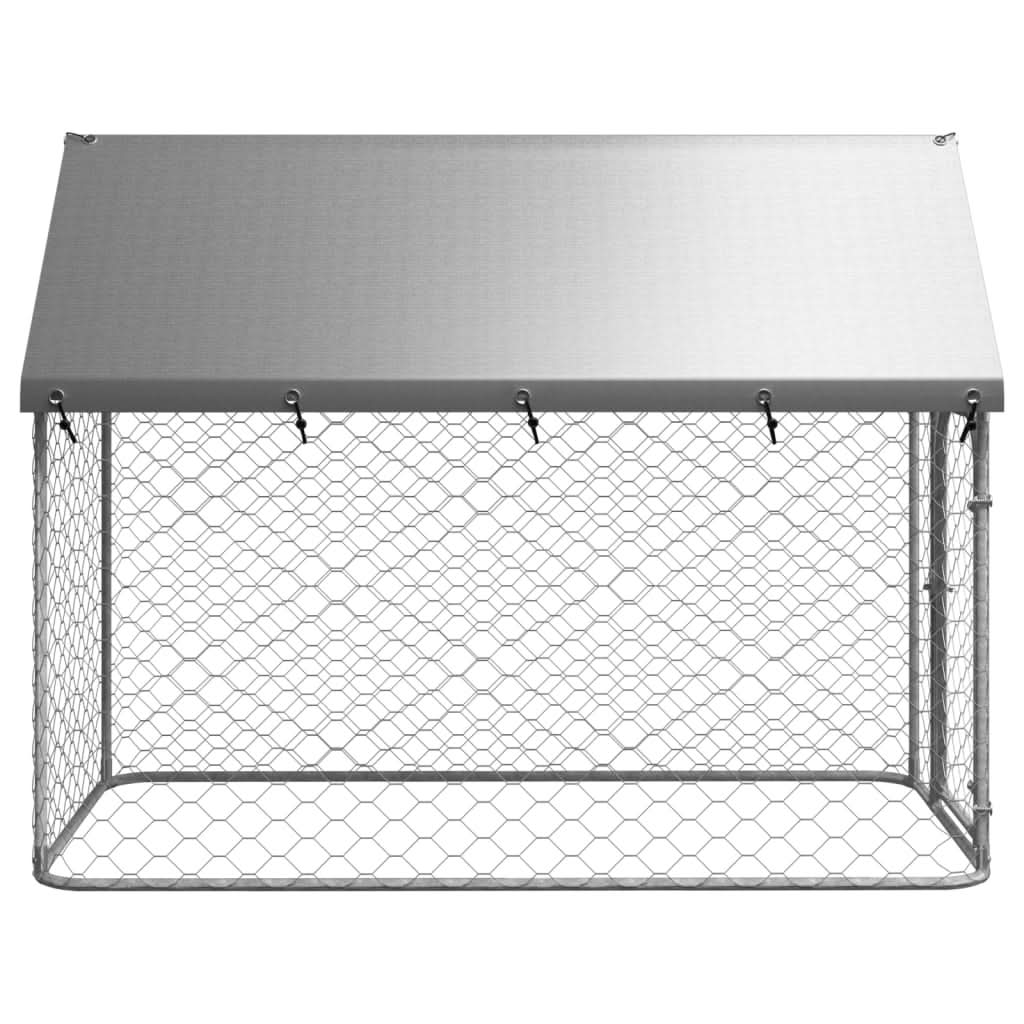 vidaXL Outdoor Dog Kennel Dog Pen Pet Crate Kennel Playpen House with Roof by VidaXL