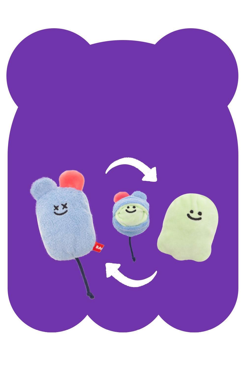 Haunted Hideaway: Interactive Ghost Mouse Plush Toy With Food-Hiding Feature by Dog Hugs Cat