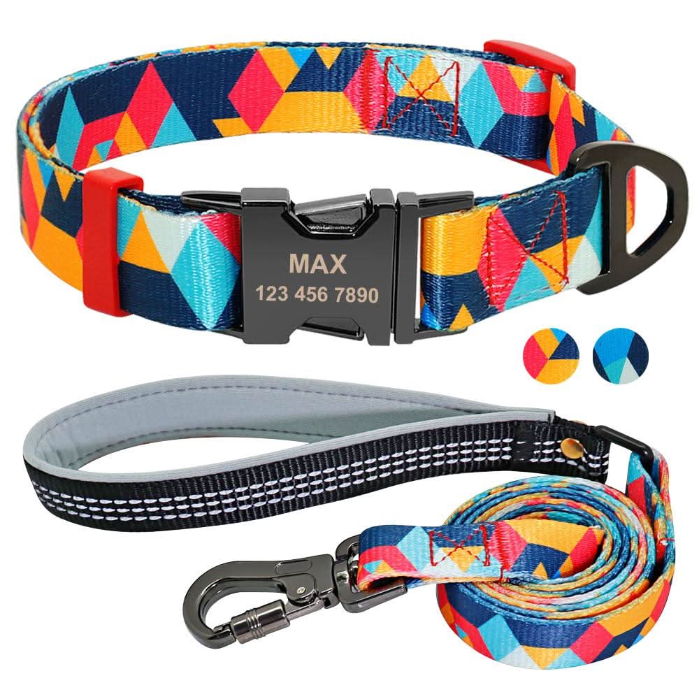 Personalized Pet Id Dog Collar With Customizable Dog Tag by Dog Hugs Cat