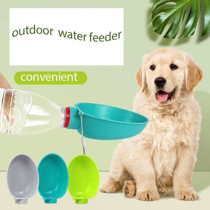 Portable Dog Drinking Bowl Outdoor Water Feeding Pet Outside Water Cup Dog Kettle For Small Breeds Dogs by Dog Hugs Cat