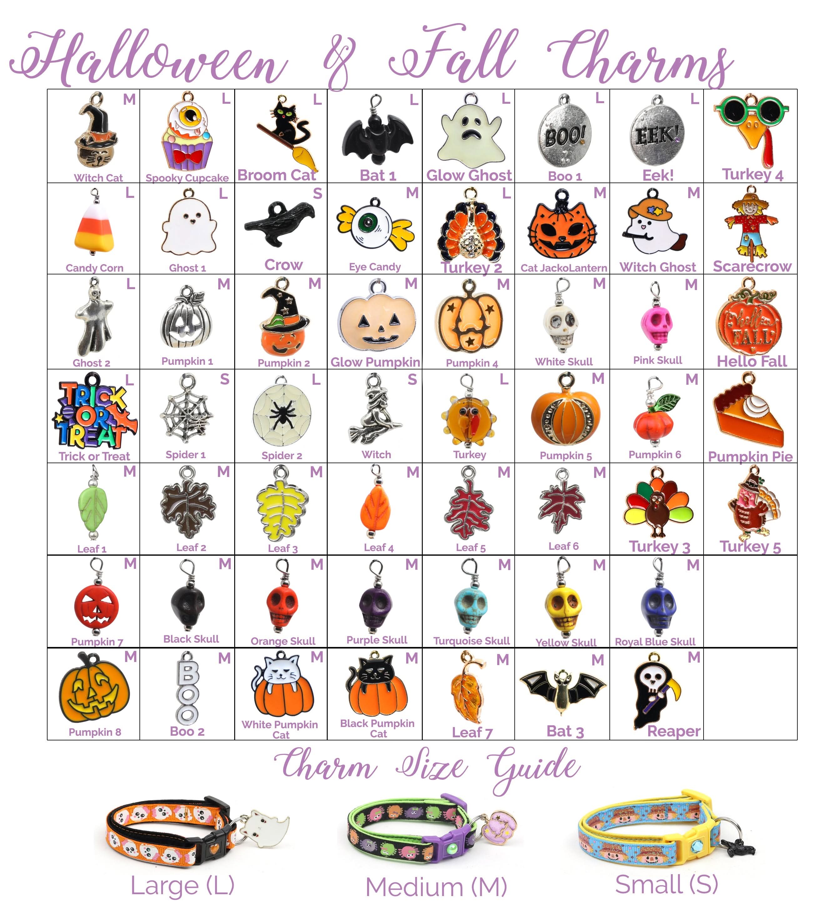 Halloween and Thanksgiving Charms by Pugs2Persians