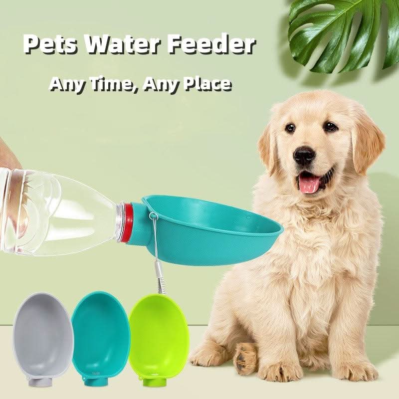 Portable Dog Drinking Bowl Outdoor Water Feeding Pet Outside Water Cup Dog Kettle For Small Breeds Dogs by Dog Hugs Cat