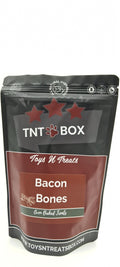 Bacon Bones Dog Treats - All Natural Oven Baked by Toys N Treats Box