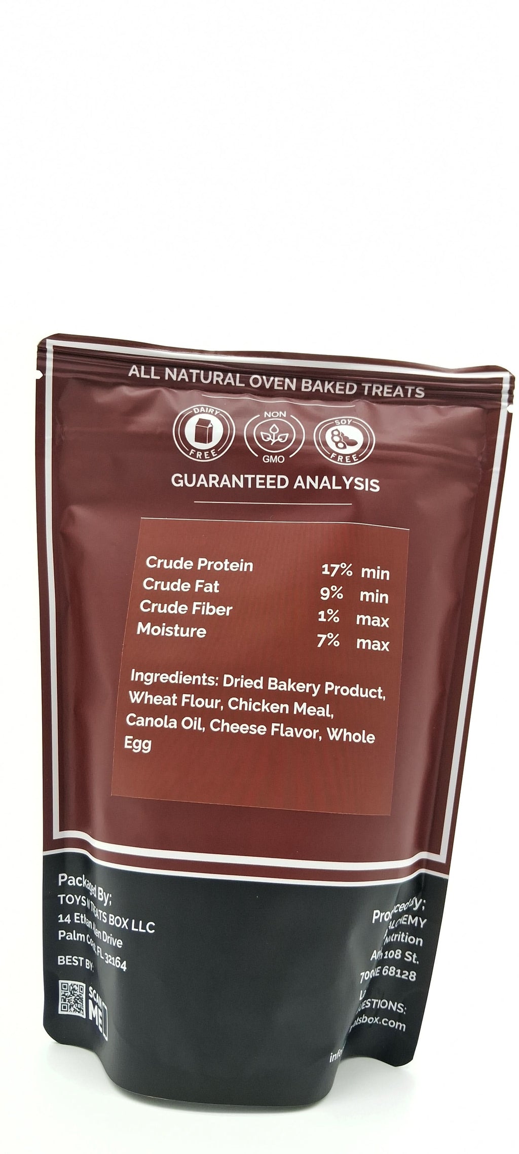 Cheesy Chicken Bones Dog Treats - All Natural Oven Baked by Toys N Treats Box