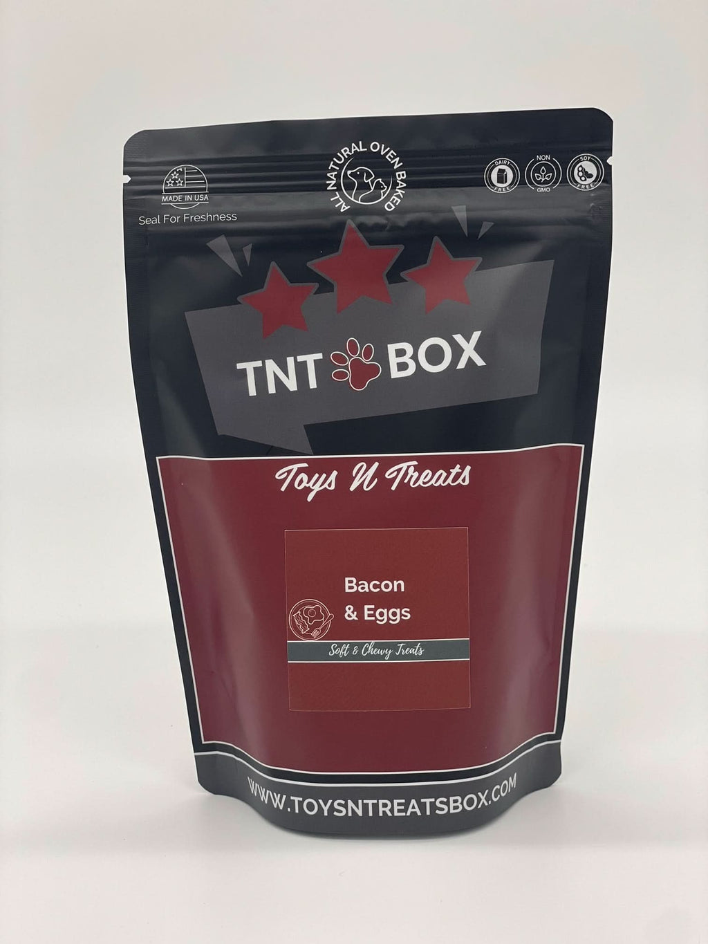 Bacon and Egg Pro Bakery Bites - Soft N Chewy by Toys N Treats Box