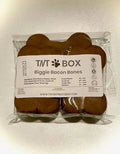 Biggie Bacon Bones Dog Treats - All Natural Oven Baked by Toys N Treats Box