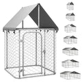 vidaXL Outdoor Dog Kennel Dog Pen Pet Crate Kennel Playpen House with Roof by VidaXL